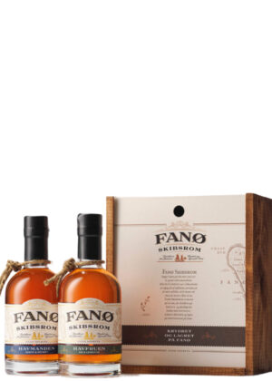 Fanø Skibsrom – Wooden Giftpack Havfruen+Havmanden 35+35 cl. 41,5%