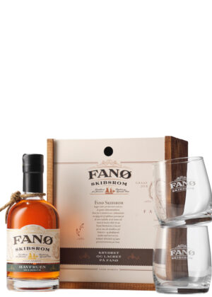 Fanø Skibsrom - Wooden Giftpack Havfruen+2 Glas 35 cl. 41,5%