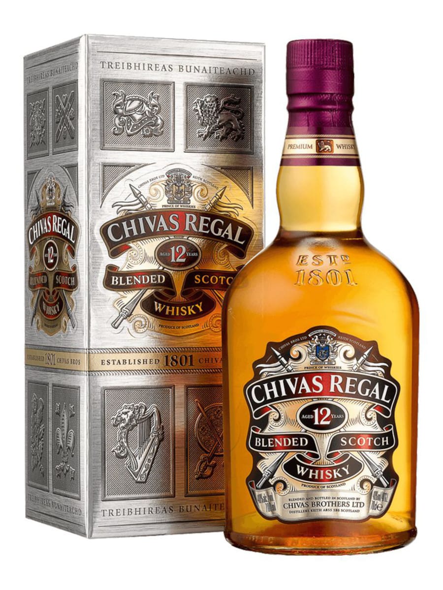 70 40% Chivas Spiritus Rasch 12 CL Vin Regal & Years -