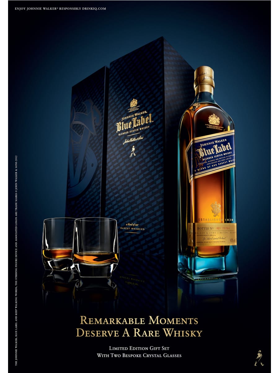 extremadamente igualdad Grabar Johnnie Walker Blue Label 70 CL 40% - Rasch Vin & Spiritus