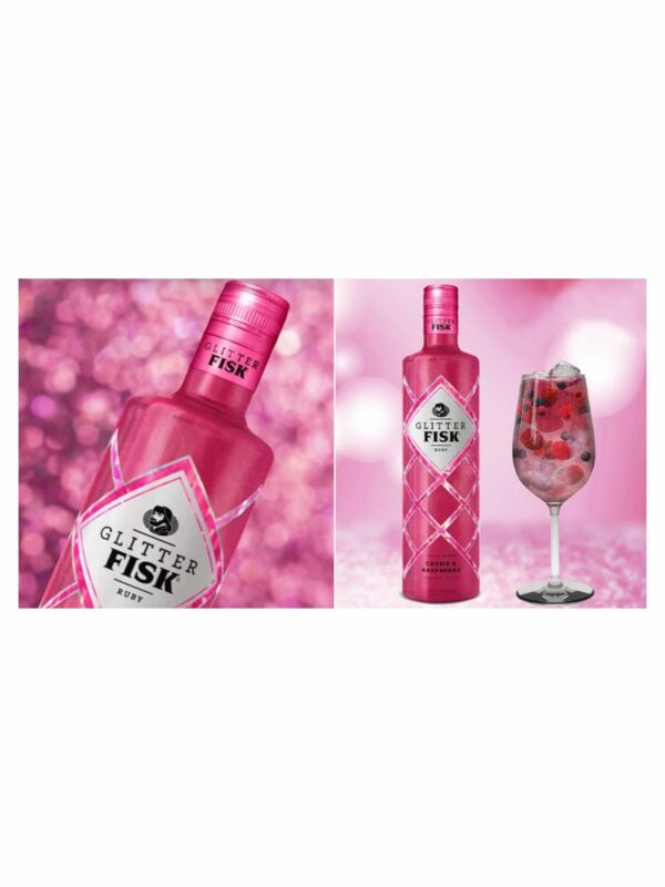 Glitter FISK Ruby Cassis & Raspberry 70 cl. 15 Rasch Vin & Spiritus