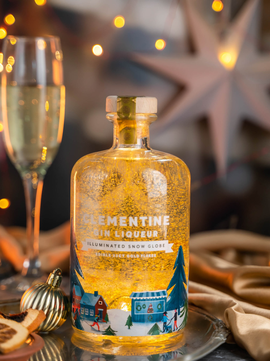 Clementine Gin Liqueur Illuminated Snow Globe 70 CL 20% - Rasch Vin &  Spiritus