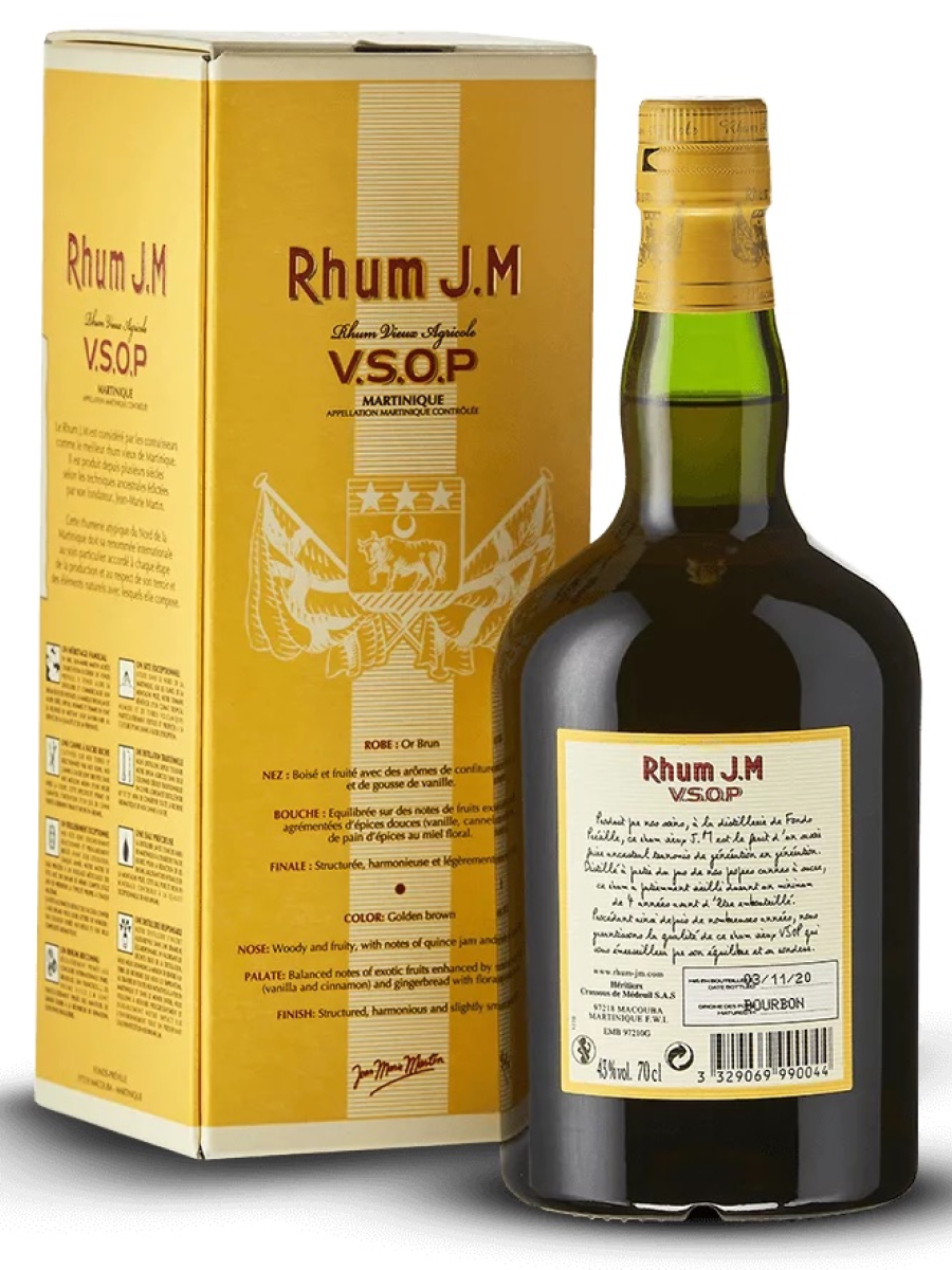 RHUM J.M. V.S.O.P. MARTINIQUE AGED RUM