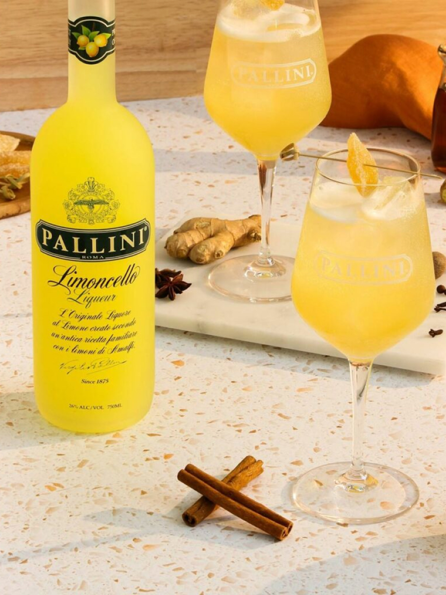 Pallini Limoncello Gift Set w/2 Deruta Cups 750ml :: Limoncello