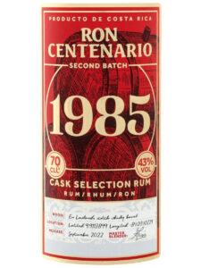 - Spiritus 43% Centenario 1985 CL & Ron Vin Edición 70 Rasch