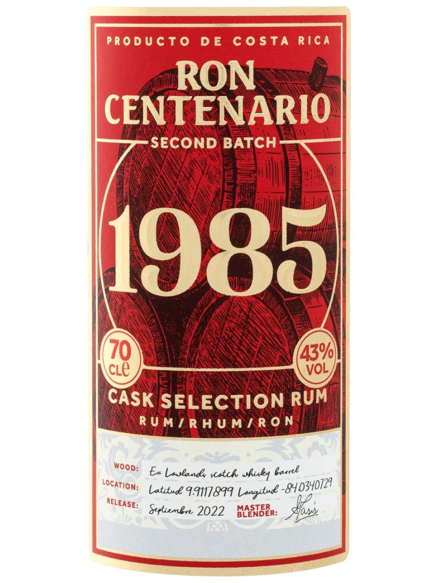 Ron Centenario Edición 1985 70 CL 43% - Rasch Vin & Spiritus