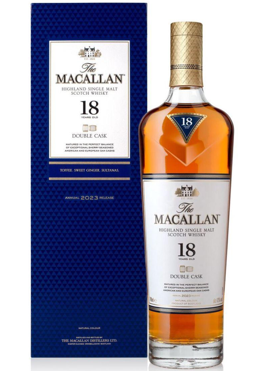 The Macallan Double Cask 18 Years Old Single Malt Whisky 750ml