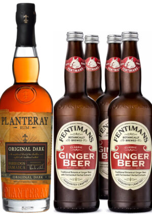 Dark & Stormy Cocktail - Pakketilbud (1x70 cl. Planteray Org. Dark + 4x50 cl. Fentimans Ginger Beer)
