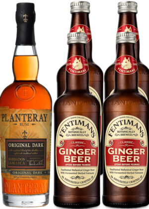 Dark & Stormy Cocktail - Pakketilbud (1x70 cl. Planteray Org. Dark + 4x50 cl. Fentimans Ginger Beer)