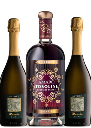Amaro Spritz - Pakketilbud (1x70 cl. Amaro Tosolini + 2x75 cl. Althea Prosecco)