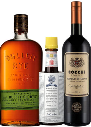 Manhattan - Bundle (1x70 cl. Bulleit Rye + 1x20 cl. Angostura Bitter + 1x70 cl. Cocchi Vermouth di Torino)