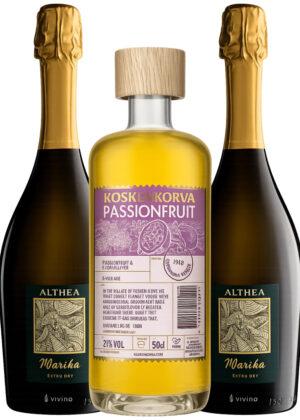 Passionfruit Spritz-Kit (1x50cl. Koskenkorva Passionfruit + 2x75 cl. Althea Prosecco)