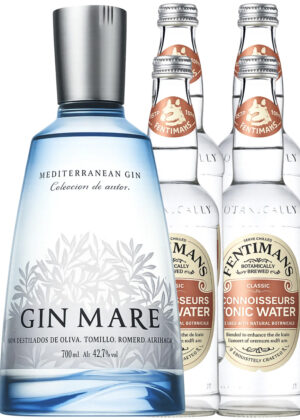 Gin Mare Tonic - Pakketilbud (1x70 cl. Gin Mare + 4x50 cl. Fentimans Connoisseurs Tonic Water)