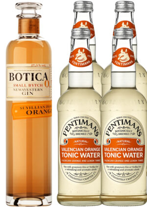 Orange Gin Tonic - Pakketilbud (1x70 cl. Botica Orange Gin + 4x50 cl. Fentimans Valencian Orange Tonic Water)