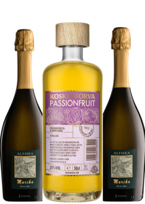 Passionfruit Spritz - Pakketilbud (1x50cl. Koskenkorva Passionfruit + 2x75 cl. Althea Prosecco)