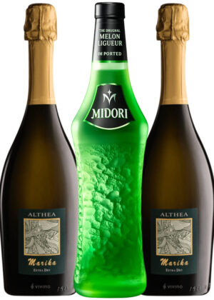 Midori Melon Spritz - Pakketilbud (1x70cl. Midori + 2x75 cl. Althea Prosecco)