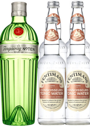 Tanqueray NO. TEN Tonic - Pakketilbud (1x100 cl. Tanqueray NO. TEN + 4x50 cl. Fentimans Connoisseurs Tonic Water)