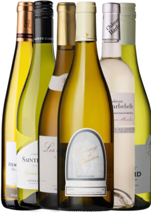 Franske Hvide Hverdagsfavoritter - Vinpakke 6x75 cl. ( 1x Mougeottes Chardonnay, 1x Ehrhart Riesling, 1x Périgord Blanc, 1x Vouvray Demi-Sec, 1x Gabelle Blanc, 1x Barbebelle Blanc)