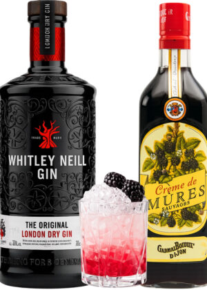 Bramble Cocktail - Bundle (1x70 cl. Whitley Neill Original Dry Gin + 1x70 cl. Crème de Mures Gabriel Boudier)