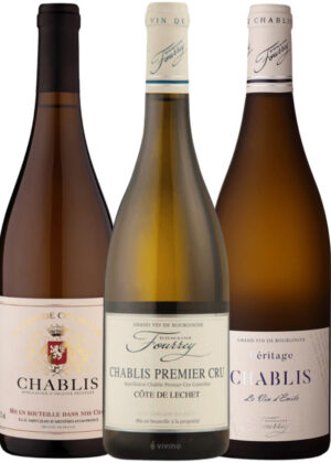 Prisvenlig Chablis – Vinpakke 3x75 cl. (1x Fourrey Premier Cru Côte de Leche, 1x Fourrey Héritage Chablis, 1x Le Grand Couronne Chablis)
