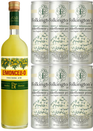 Lemon & Elderflower Fizz - Bundle (1x70 cl. Bepi Limoncello + 6x25 cl. Folkington’s Elderflower Pressè)