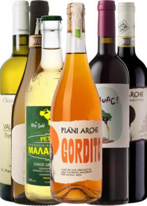 Unusual But Perfect– Bundle 6x75 cl. (1x Grechetto Orange, 1x Petite Arvine, 1x Malamatina Retsina, 1x Greco Riserva, 1x MUAC! Mallorca, 1x Montefalco Sagrantino)