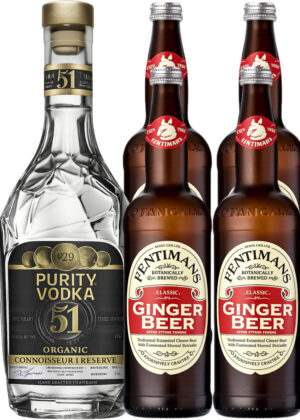 Moscow Mule Cocktail - Bundle (1x100 cl. Purity Vodka 51 + 4x50 cl. Fentimans Ginger Beer)