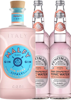 Malfy Pink Tonic - Bundle (1x70 cl. Malfy Gin Rosa + 4x50 cl. Pink Grapefruit Tonic Water)