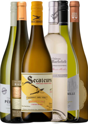 Sommerens Hvide - Vinpakke 6x75 cl. (1x Secateurs Chenin, 1x Gabelle Blanc , 1x Barbebelle Blanc, 1x Racines Riesling, 1x Adega Vinho Verde, 1x Périgord Sauvignon)