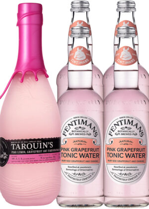 Tarquin’s Pink Gin Tonic - Bundle (1x70 cl. Tarquin’s Pink Lemon & Pink Grapefruit Gin + 4x50 cl. Fentimans Pink Grapefruit Tonic Water)
