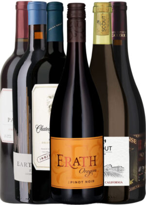 Amerikanske Røde Favoritter – Vinpakke 6x75 cl. (1x Sense Syrah, 1x Leo Pinot, 1x Indian Wells Merlot, 1x Earthquake Zinfandel, 1x Panamera Cab-Sav, 1x Oregon Pinot)
