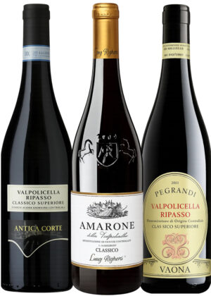 Valpolicella - Wine Bundle 3x75 cl. (1x Luigi Righetti Amarone + 1x Pegrandi Vaona Ripasso + 1x Antica Corte Ripasso)