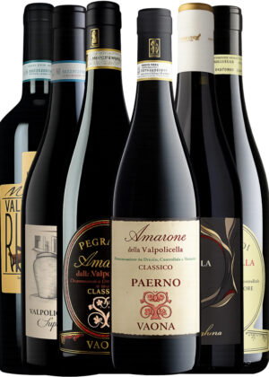 Valpolicella - Vinpakke 6x75 cl. (1x Pegrandi Vaona Ripasso + 1x Paerno Amarone + 1x Pegrandi Amarone + 1x Marseghina Ripasso + 1x Vaona Valpolicella Classico + 1x Ripasso Monte Tabor Fidora)